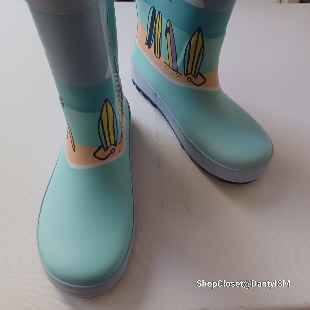 Cat & Jack Blue Kids Rain Boots with Surf Van Design - Picture 5 of 14